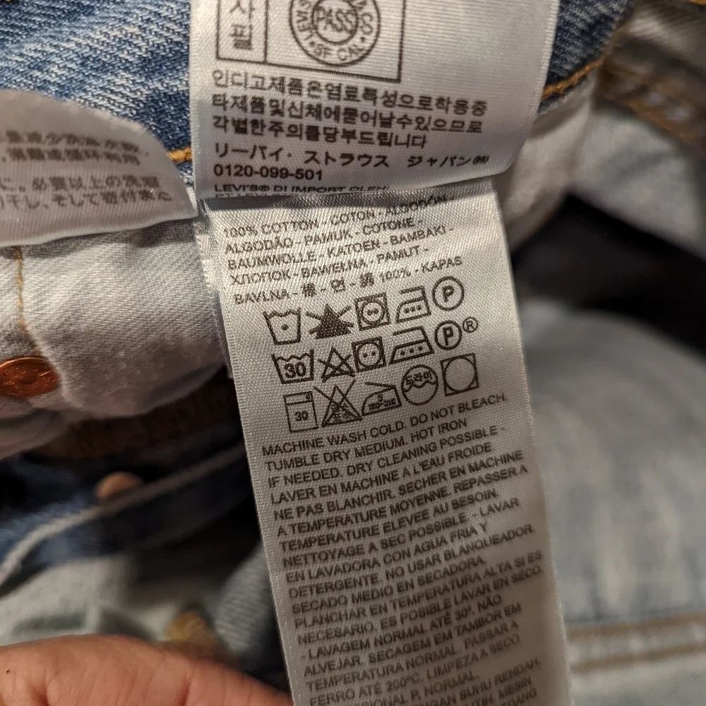 Classic Perfectly Broken In Blue 501 Denim Jeans